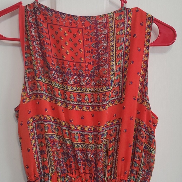 Hazel orange floral high low dress - Picture 3 of 4